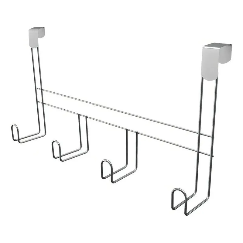 5x Suporte Cabide 4 Ganchos Encaixe Porta Pendura Roupas Cor