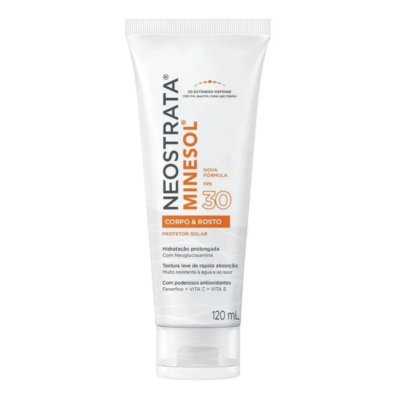 Protetor Solar Minesol Corpo &amp; Rosto FPS 30 120 ml Neostrata