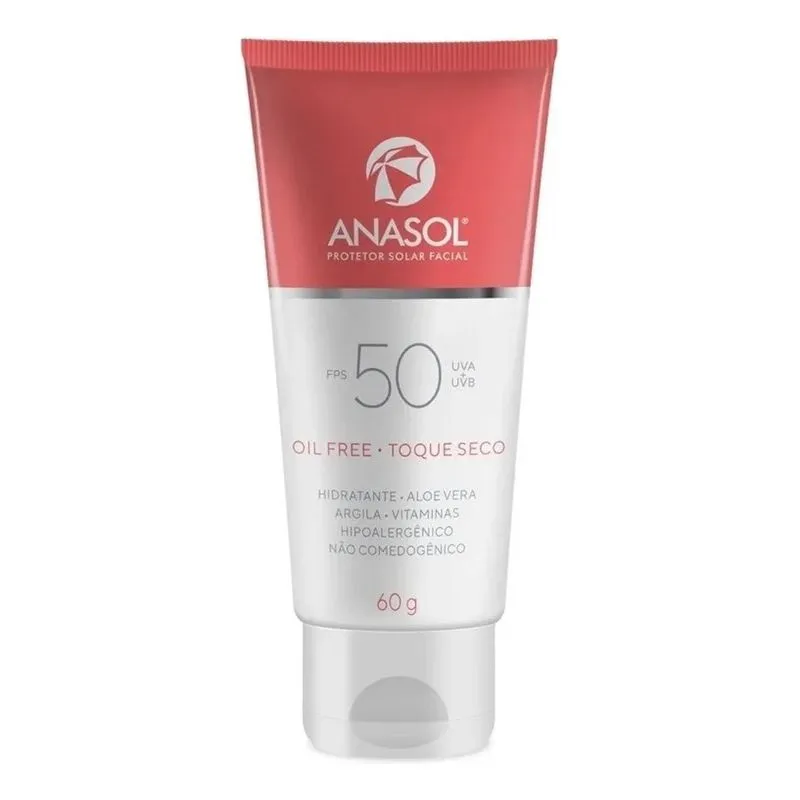 Anasol Protetor Solar Facial Fps 50 Toque Seco 60g