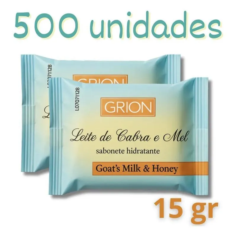 500 Mini Sabonete Hidratante 15 Gr Luxo Grion Hotel Pousada
