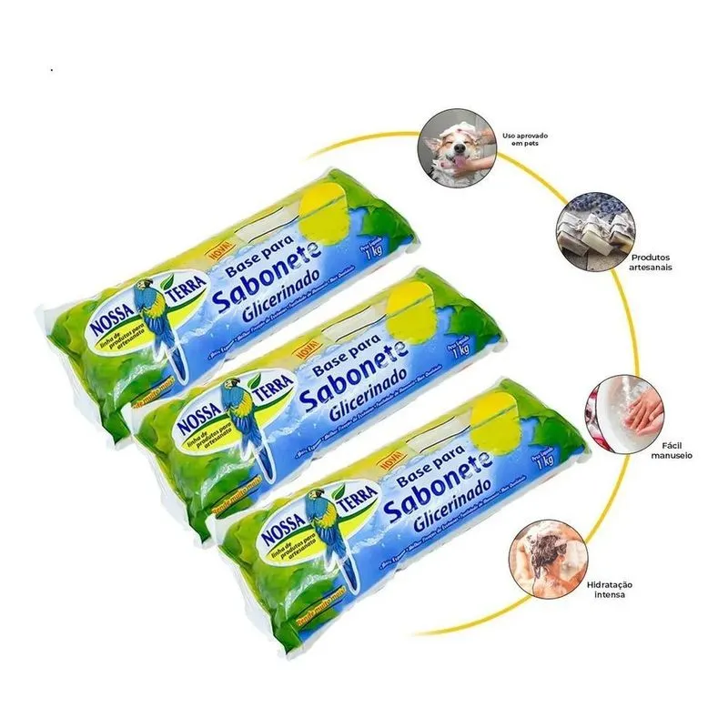 Nossa Terra E Grupo D J Morch Kit Base Glicerinada Para Sabo
