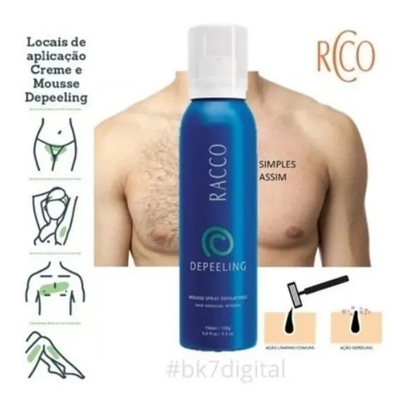 Mousse Creme Depilatório Racco 150ml - Envio Super Rápido
