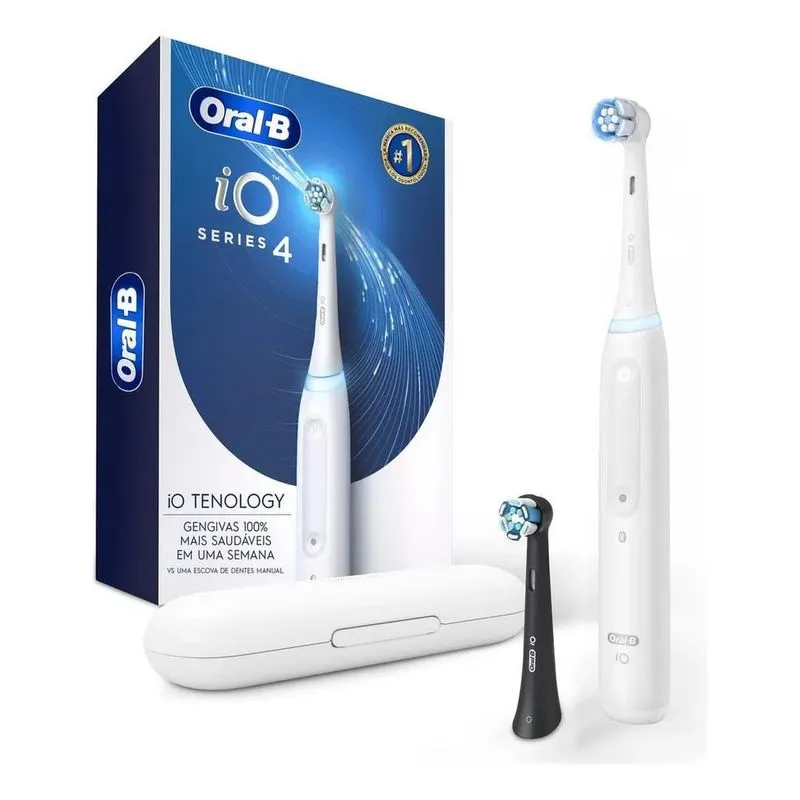 Escova De Dente Elétrica Oral B Io Series 4 Branca 100-240v