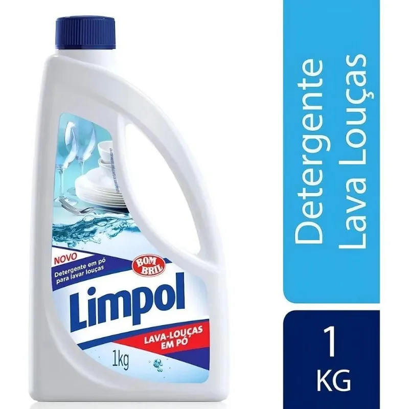 Detergente Em Pó Máquina Lavar Louças Limpol 1 Kg