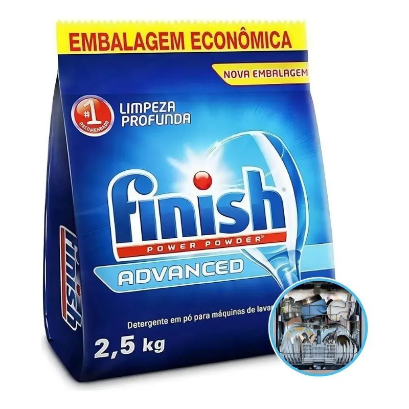 Detergente Sabao Para Maquina De Lavar Louca Finish Em Pó