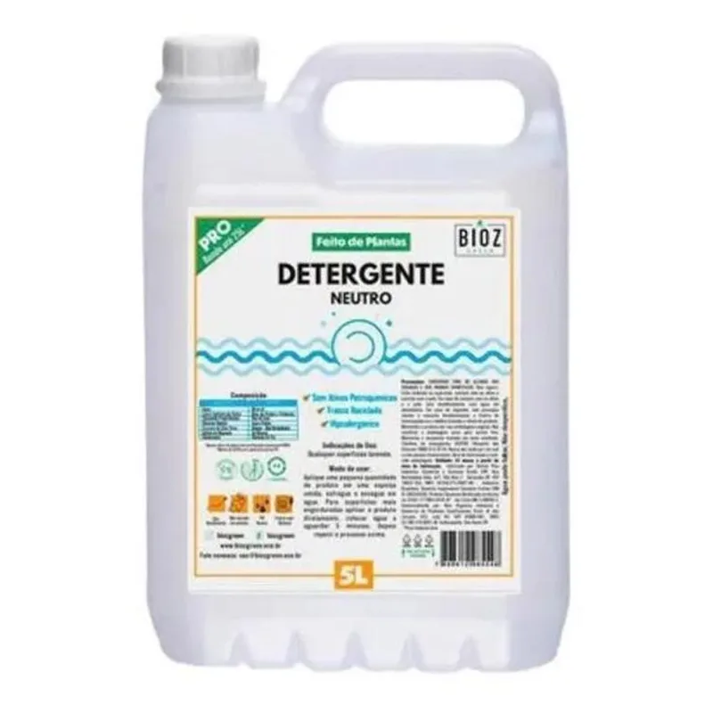 Detergente Neutro Biodegradável Bioz Green 5l