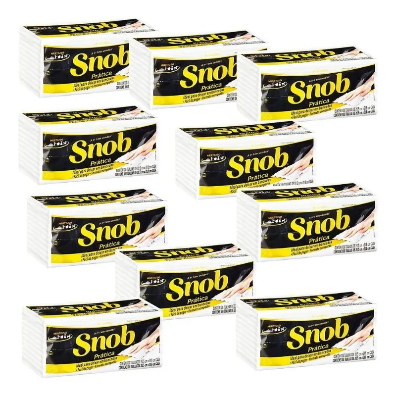 Papel Toalha Interfolha Folha Dupla Snob Com 1000 Folhas