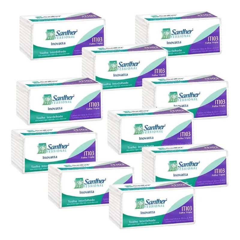 Papel Interfolhado Folha Tripla Extra Absorção Com 2000 Fl