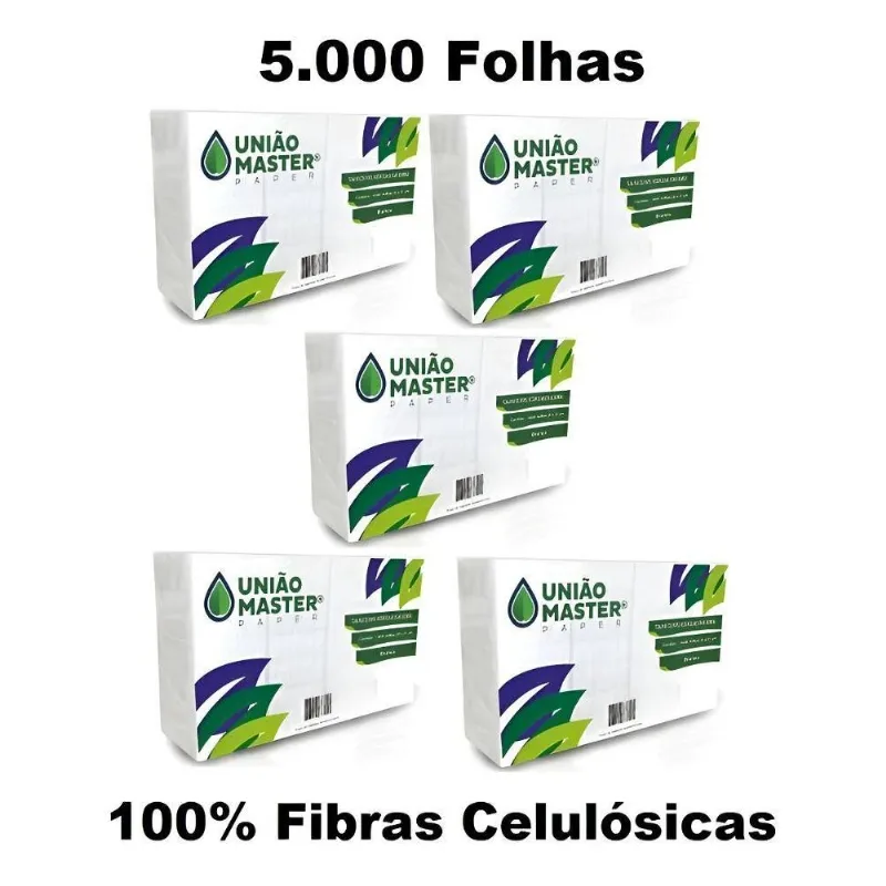 Papel Toalha Interfolha Branco 23x21cm 5000fls União Master