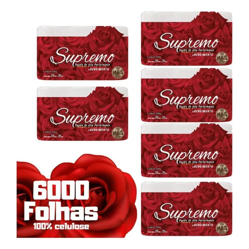 Papel Toalha Supremo 6000 Fls Interfolha 100% Virgem