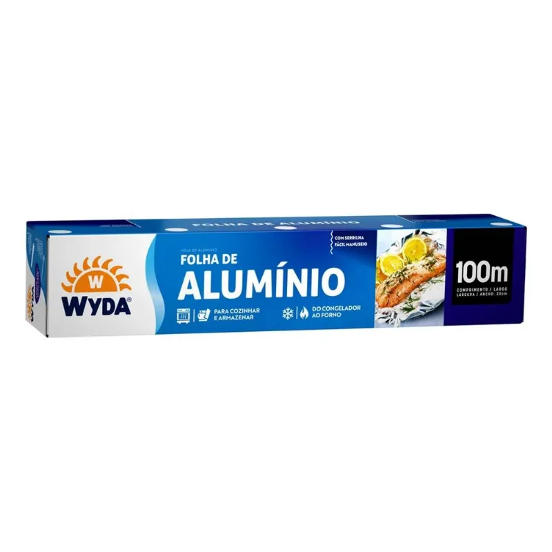 Rolo De Papel Aluminio 100 Metros X 30cm C/serrilha Na Cx