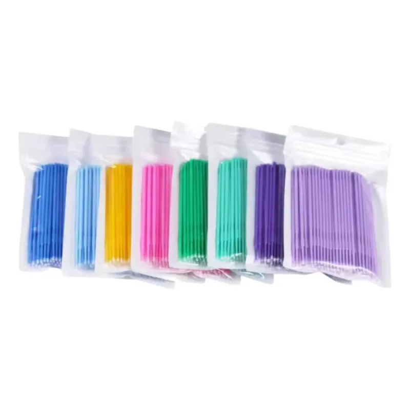 400 Microbrush Cotonete Limpeza Alongamento Cilios Fio A Fio