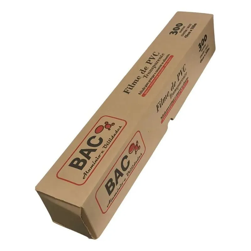 Rolo Bobina Plastico De Filme Pvc 45cm X 300 Metros