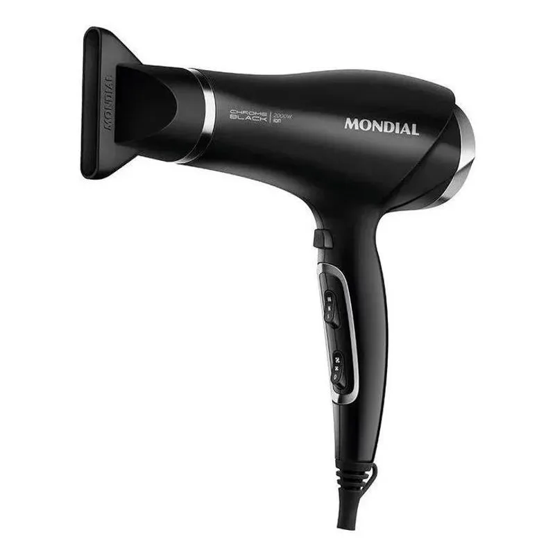 10x Secador De Cabelos Mondial Preto/cromado Prata 2000w Sc