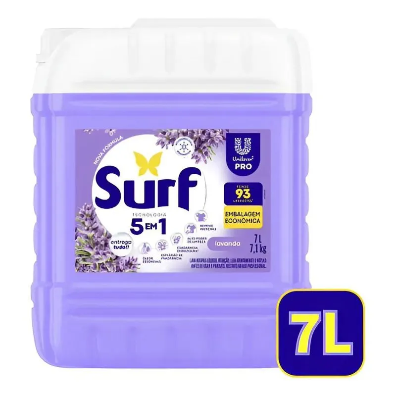 Sabão Líquido Surf 7 Litros Lava Roupas Cuidado Unilever
