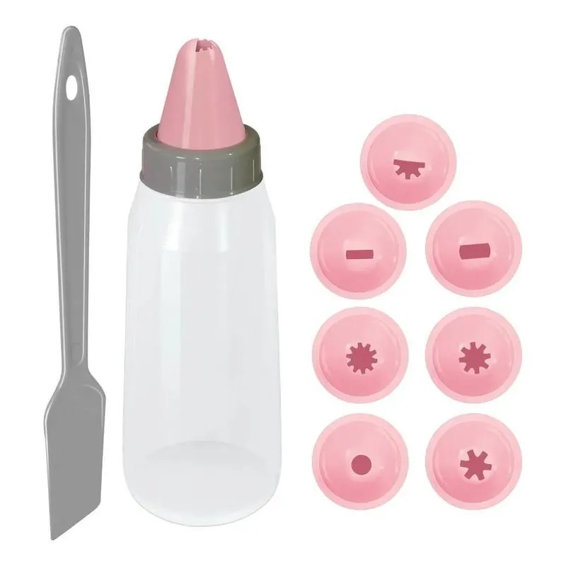 3x Kit Confeiteiro Bisnaga Decorador Bolo E 8 Bicos Decoraçã