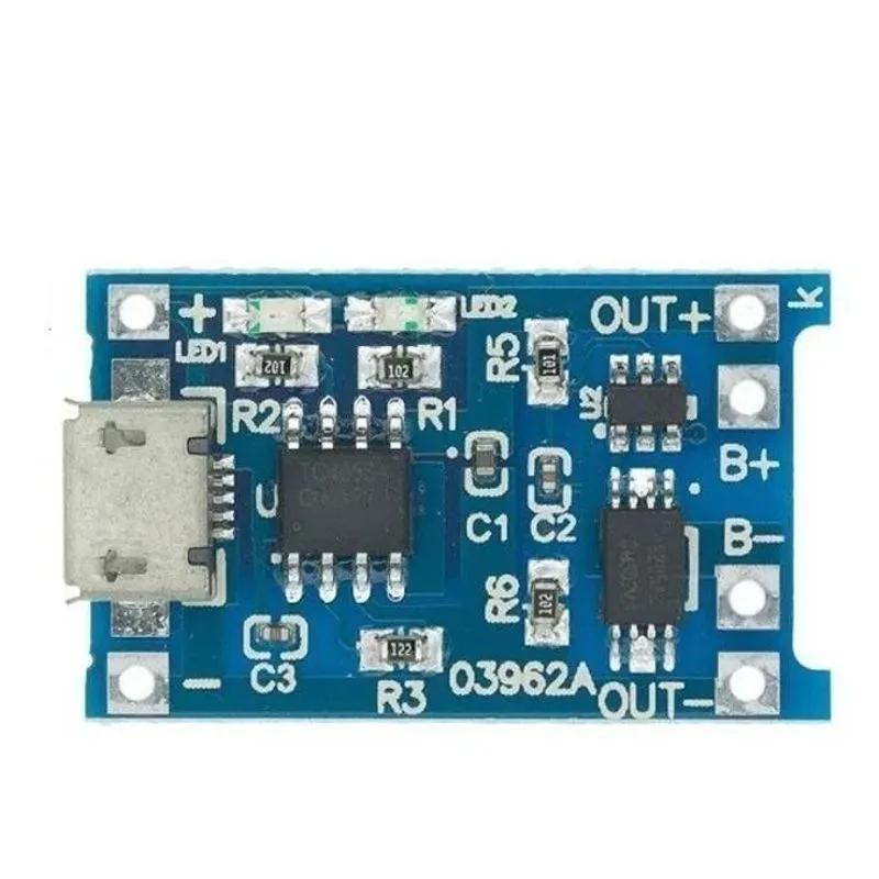 10x Kit 10x Módulo Carregador Tp4056 18650 Bateria Lítio Us