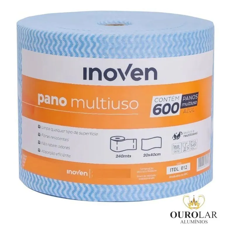 Inoven Pano Multiuso Tipo Perfex Pano - Azul - 600 - Unidade
