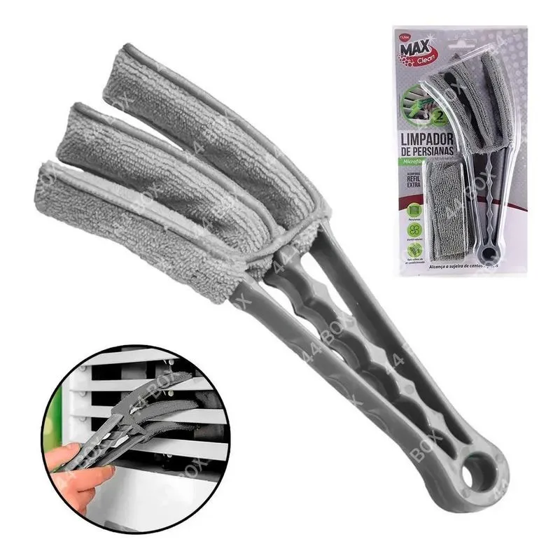 5x Limpador De Veneziana Horizontal Microfibra + 1 Refil Ext