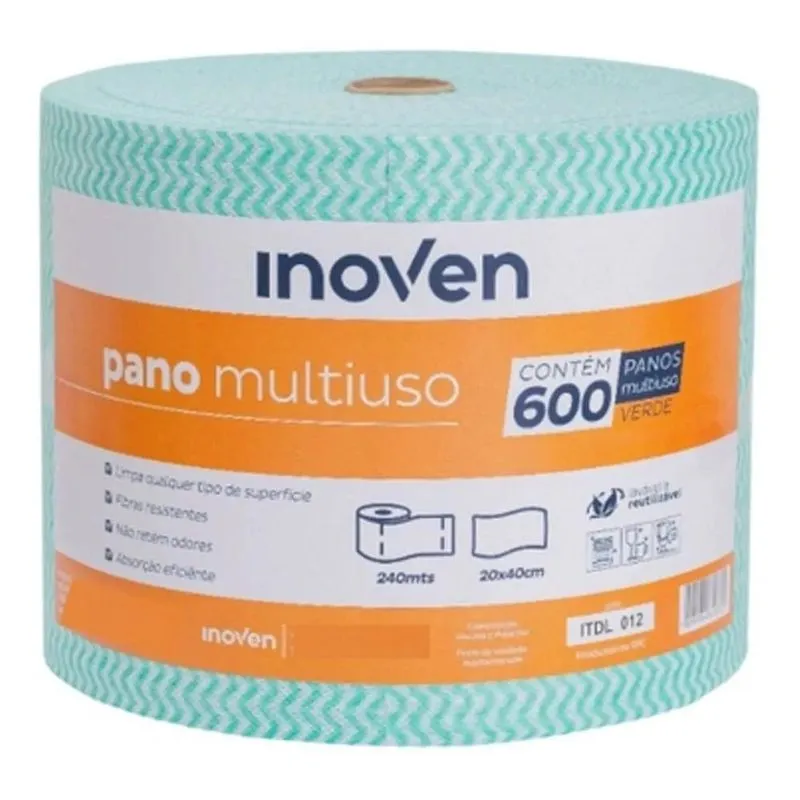 Pano Para Limpeza Inoven Flanela Pano Verde 600 U Pacote X 6