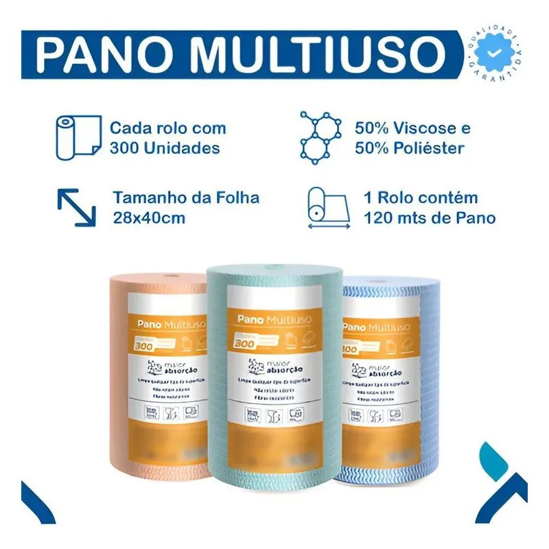 Pano Limpeza Descartavel Perfex Ultra Absorvente 300un 28x40