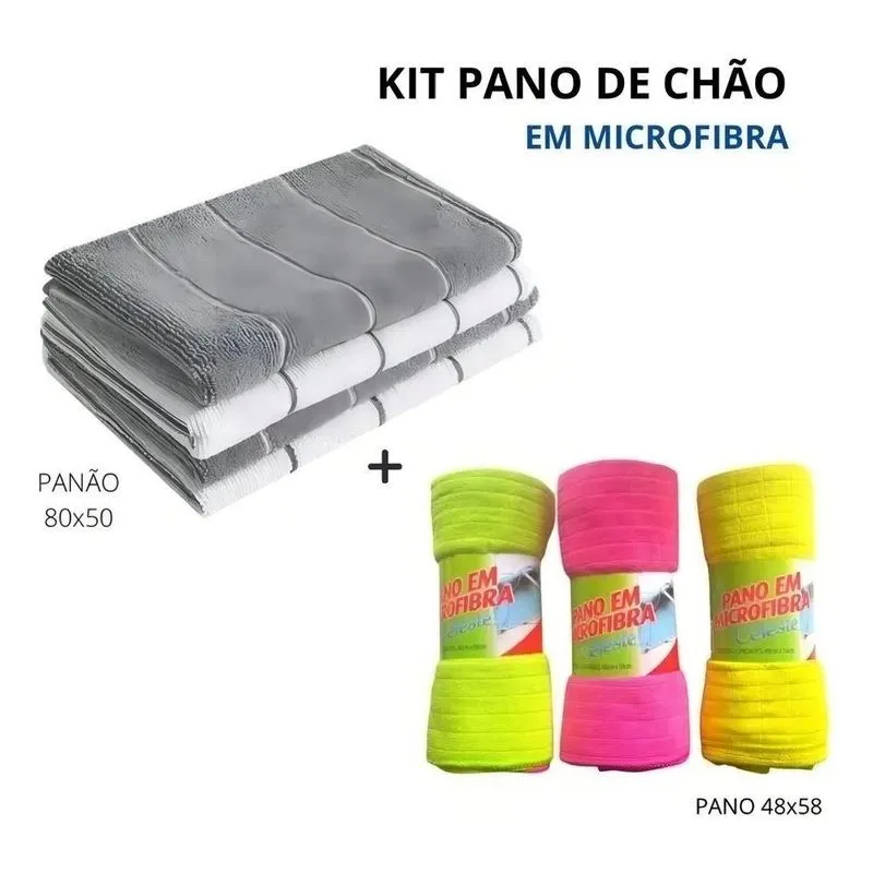 Pano De Chão Microfibra Extra Grande Grosso