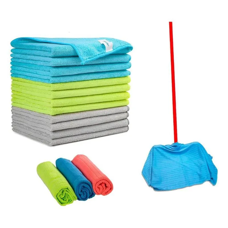 Kit 5 Panos Magico De Chao Limpeza Microfibra Grande 60x80