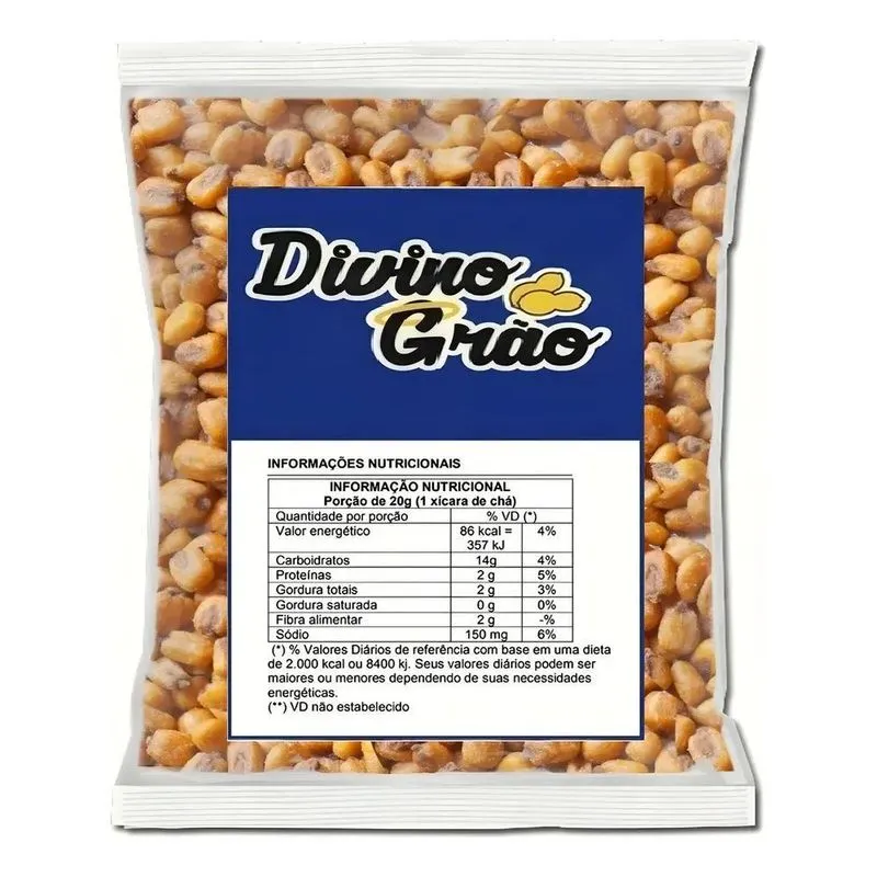 Milho Espanhol Torrado E Salgado 1kg - Divino Grão