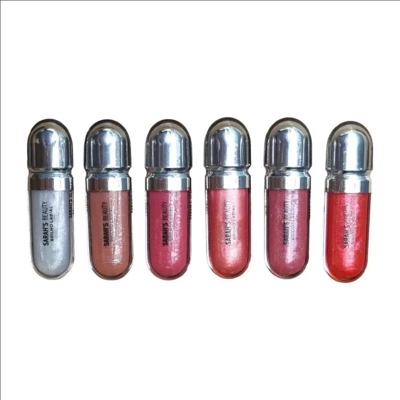 10x Gloss Brilho Labial Sarah's Beauty Modelo 01 Kit C/6 Un