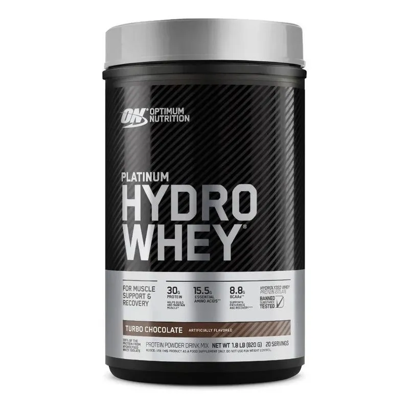10x Whey Platinum Hydro Whey - Sabor Turbo Chocolate 820g O