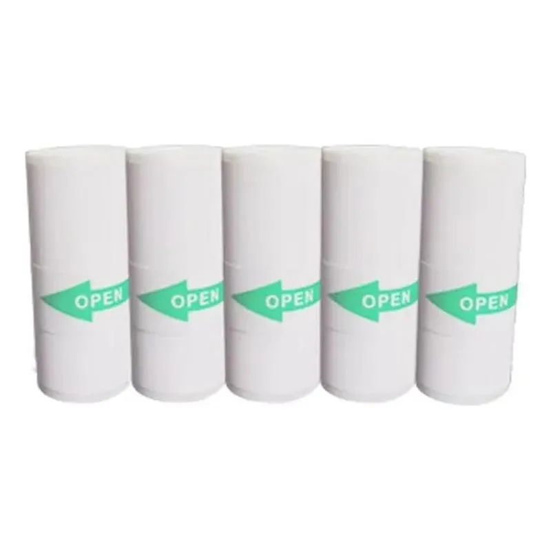10x Kit 5 Rolo Papel Adesivo Autocolante Mini Impressora Té