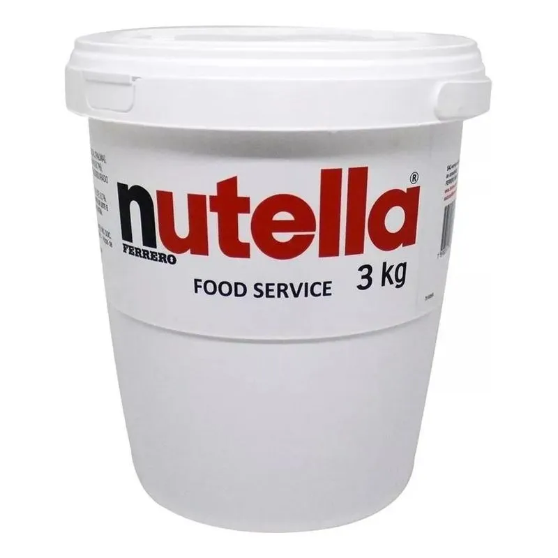 Nutella 3kg Balde Gigantesco Creme De Avelã
