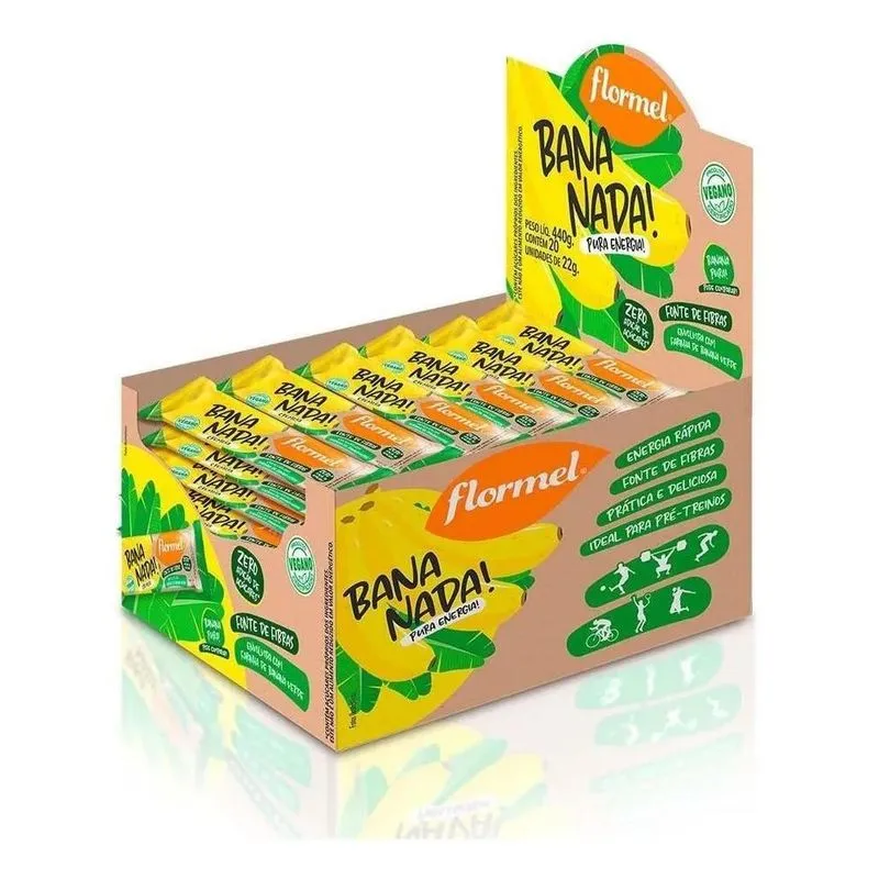 Bananada Zero Açúcar - Embalado - 20 - Unidade - 1 - Display