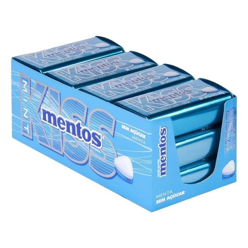 Mentos Kiss Pastilha - Menta - Unidade - 1 - 12 - 35 G