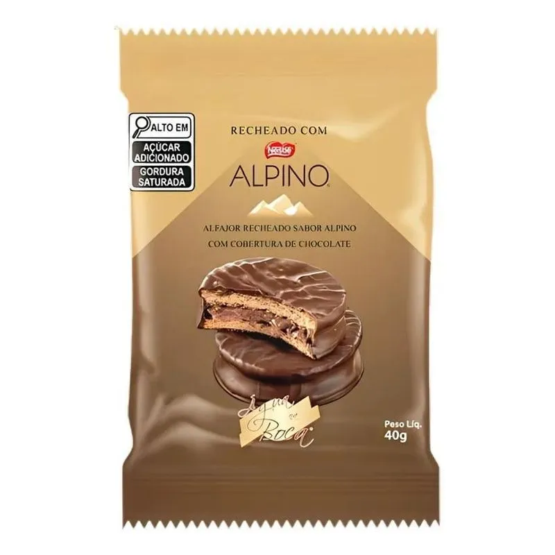 Nestlé Alfajor - Alpino - Kit - 18 - 40 G - Chocolate
