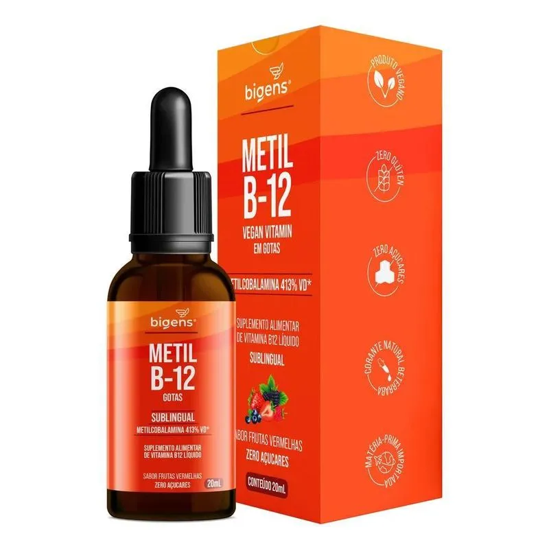 10x Metil B-12 Vegan Vitamin Gotas Liquida Metilcobalamina