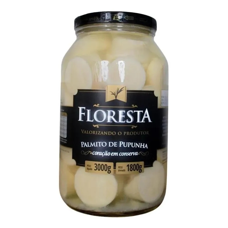 Coração De Palmito De Pupunha Floresta Unidade De 1,8kg