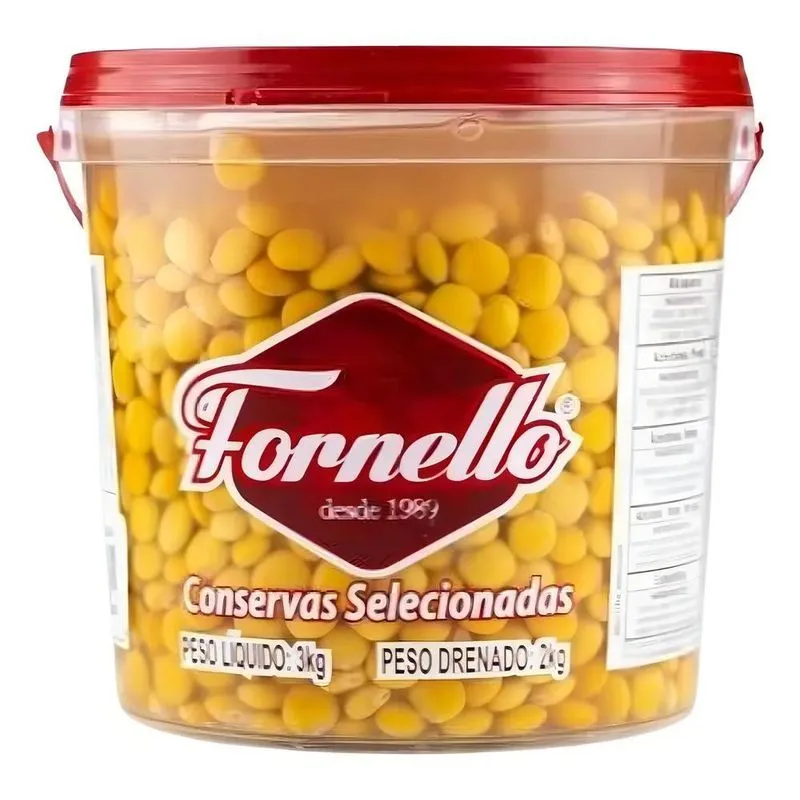 Tremoço Grãos Selecionados Conserva Balde 2 Kg Fornello