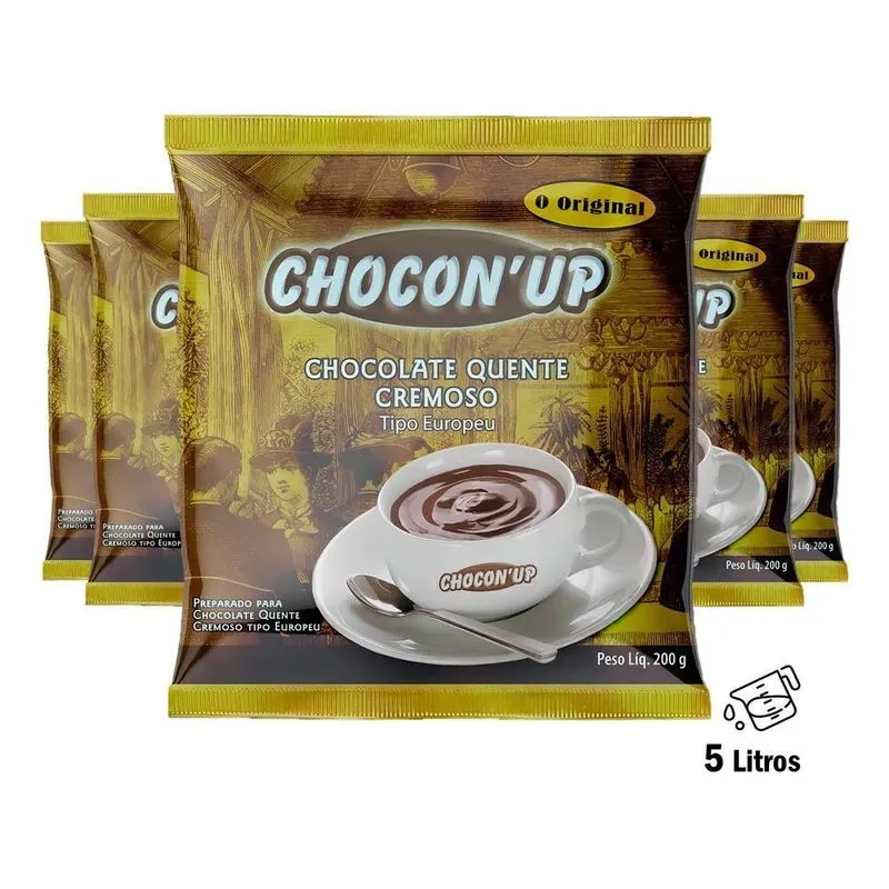 Choconup 200g Chocolate Cremoso Instantâneo Econômico C/5 Un