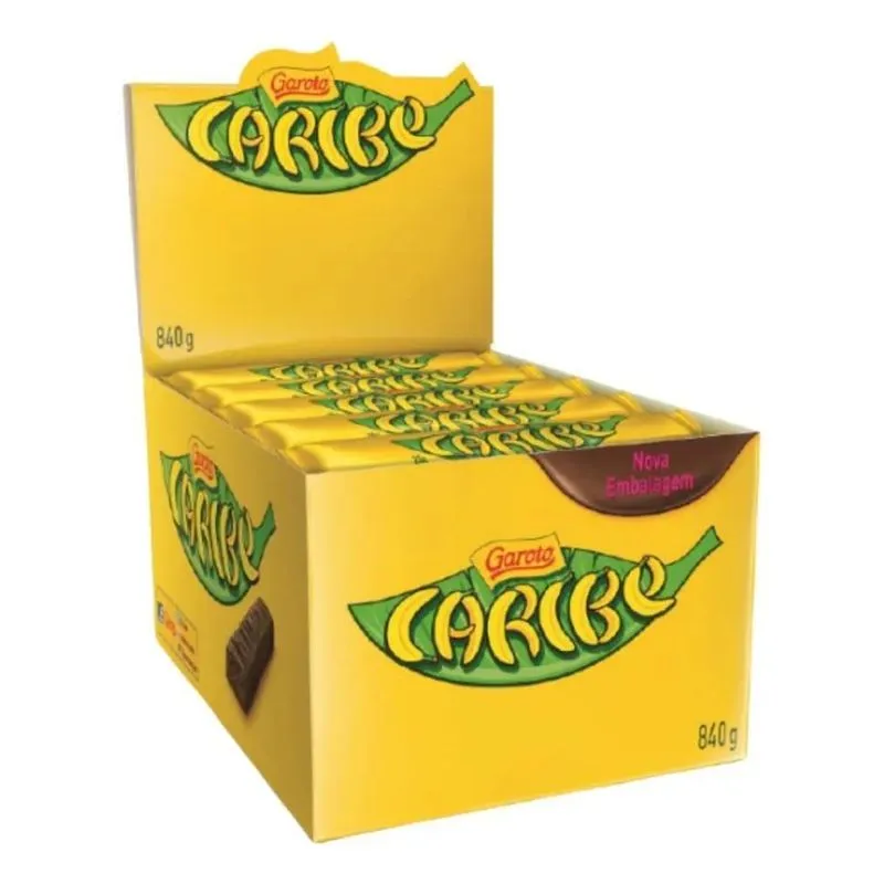 Chocolate Caribe C/30 Un 28g Garoto -bombom De Banana - Doce