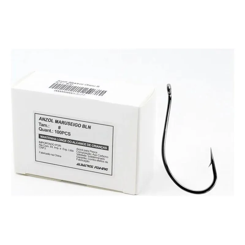 Anzol Maruseigo 14 Black Caixa Com 100 Un Albatroz Fishing
