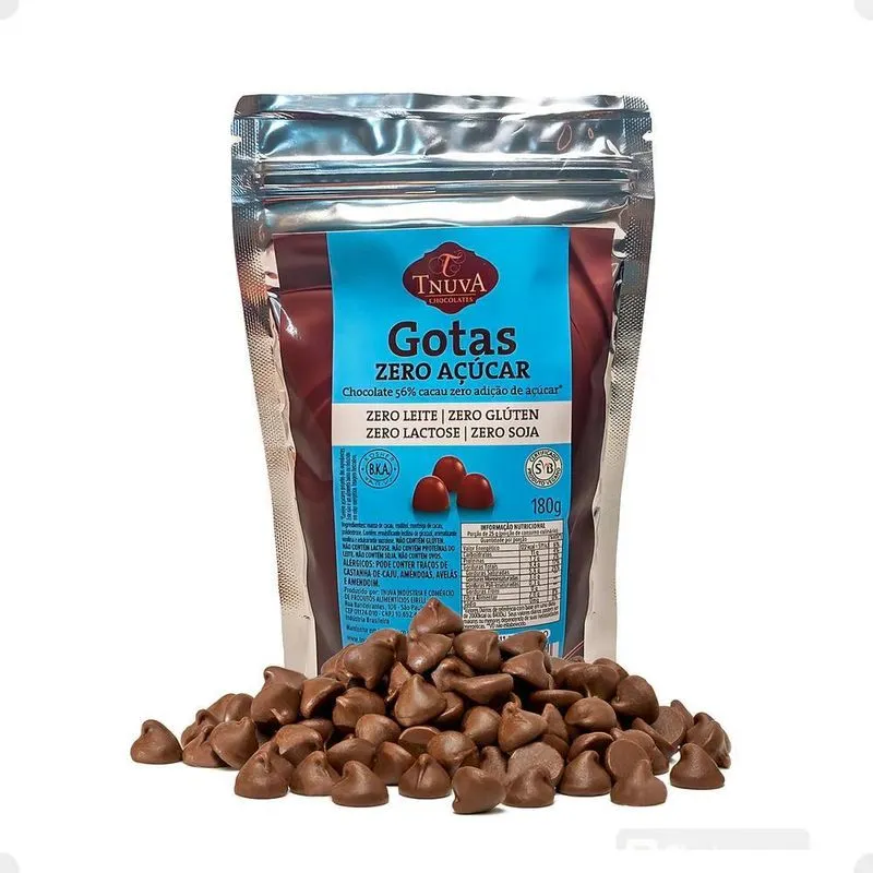 Tnuva Gotas De Chocolate, Vegano - Chocolate Ao Leite, Vegan