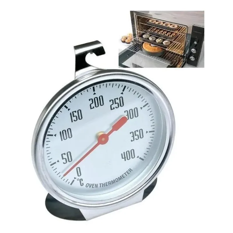 2x Termômetro Analógico Forno 400 Alta Qualidade Inox Com B