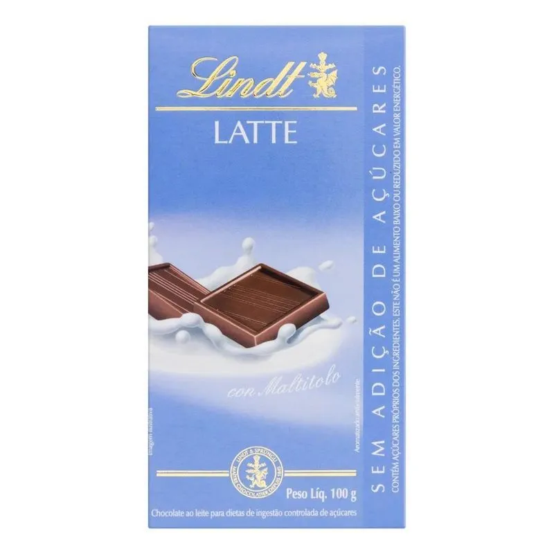Chocolate Ao Leite Latte Lindt Sem Glúten Caixa 100 G