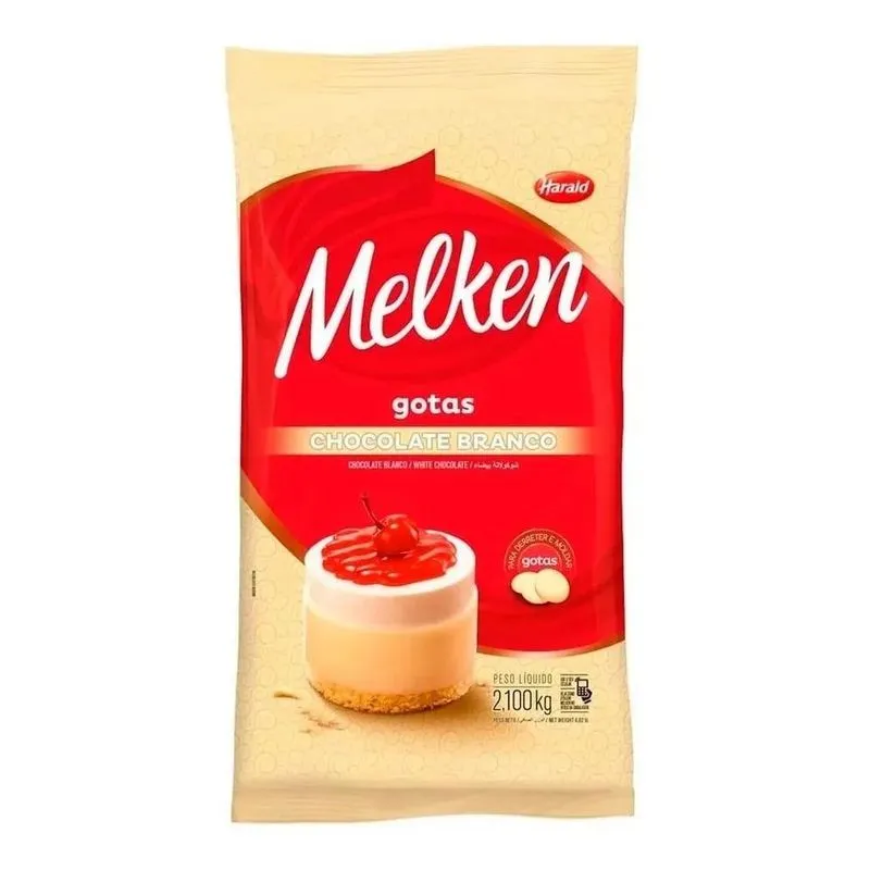 Chocolate Branco Gotas 2,1kg Melken Harald