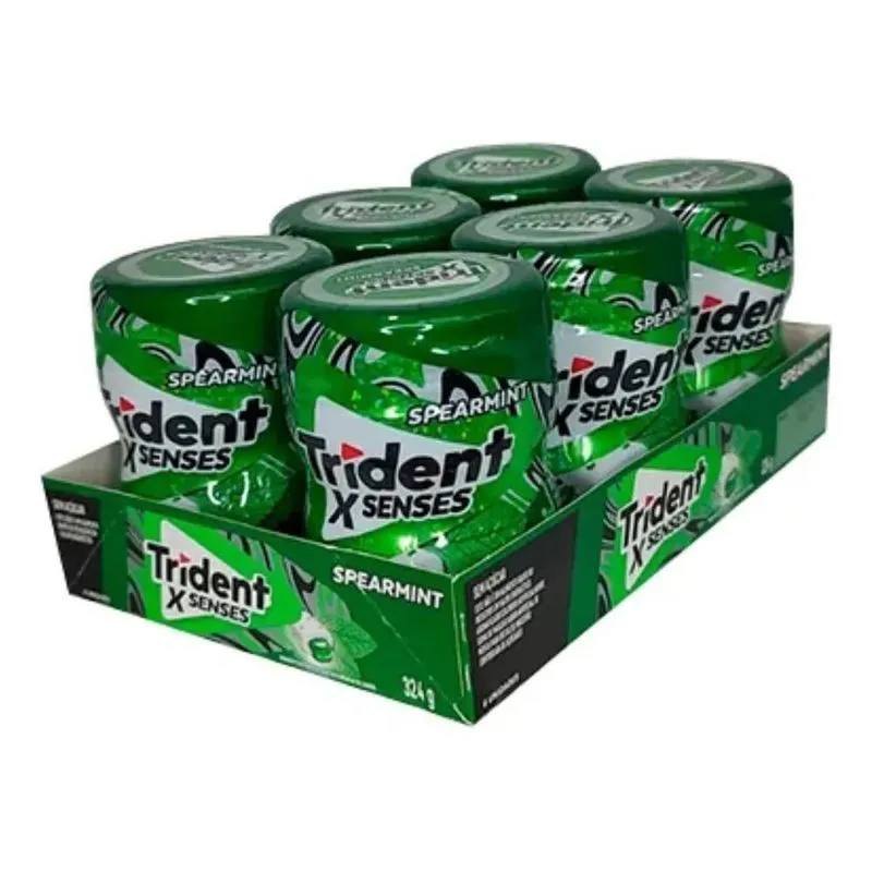 Trident X Senses Chiclete - Menta/spearmint - Embalado - Kit