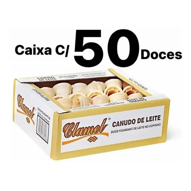 Caixa De Canudo De Doce De Leite 1,5kg - Clamel