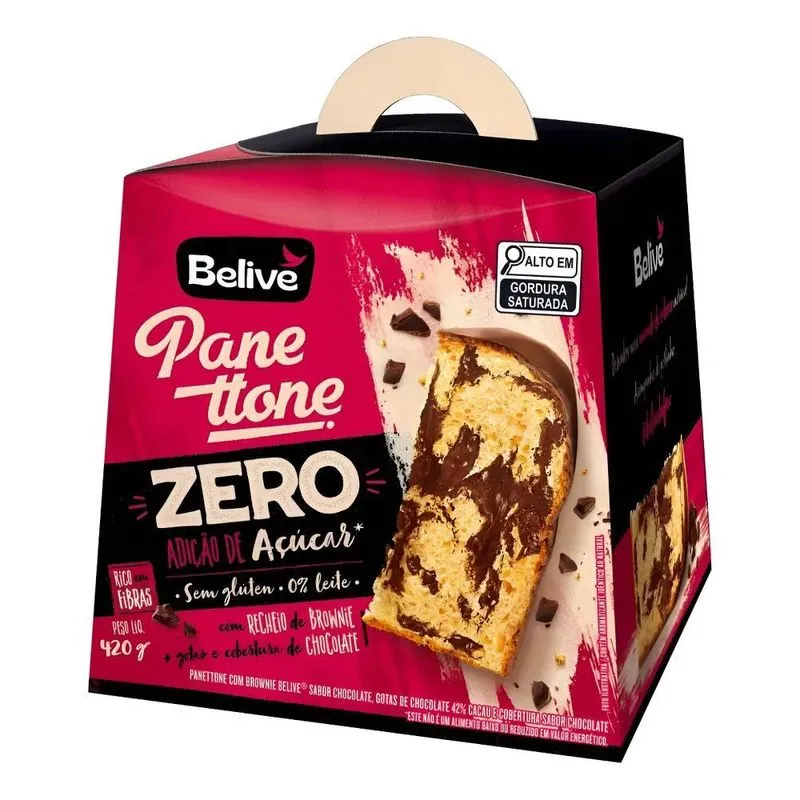 Panetone Sem Glúten Zero Açúcar Zero Lactose Chocolate 420g