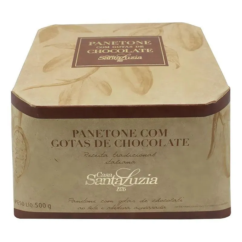 Panetone Com Gotas De Chocolate Casa Santa Luzia 500g