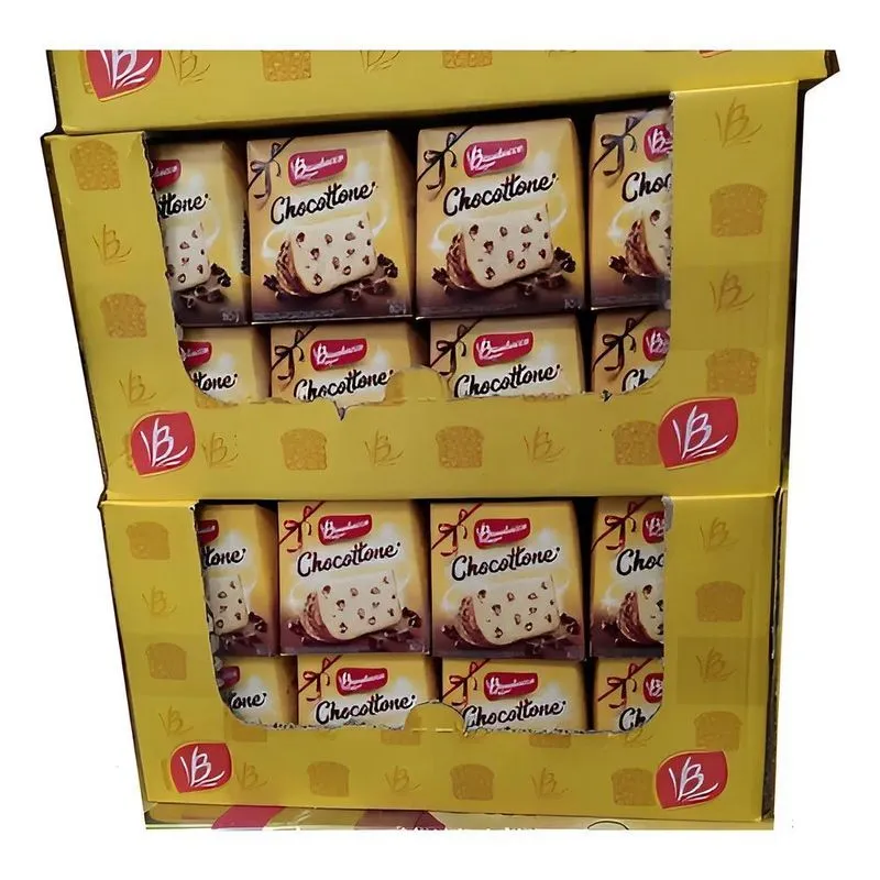 Caixa 24 Mini Chocotone Bauducco 80g Panetone Chocottone